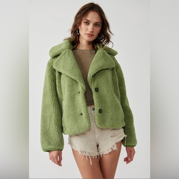 NEW FREE PEOPLE - Joplin Cozy Jacket – Sweet Pistachio - Picture 3 of 10